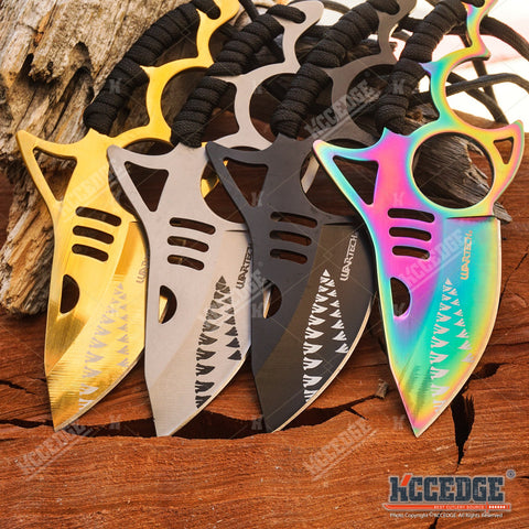 6 Full Tang Fixed Blade Tactical Knife Shark Design Paracord Wrapped –  KCCEDGE