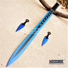 Image of 27" TWO TONE TECHNICOLOR Ninja Sword Machete w/ 2 Throwing Knife Tactical Katana