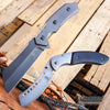 Image of 2PC Cleaver Combo FIXED BLADE Cleaver + SHAVER STYLE Pocket Knife Cleaver
