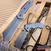 Image of 2PC Grey Cleaver Combo FIXED BLADE Cleaver + Assisted Open Folding CLEAVER