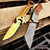 Image of 2PC MULTITOOL KNIFE SET Gold WRENCH KNIFE + Damask CLEAVER Pocket Knife
