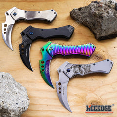 Fantasy Grim Reaper Pocket Knife Hunting Outdoor Survival Gear Reaping Scythe