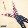 Image of PROUD OF AMERICA US FLAG 27" Ninja Sword + 2 Throwing Knife TANTO Machete Katana
