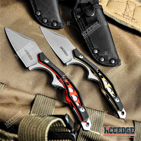 Tactical Knife Hunting Knife Survival Knife 7.25" Fixed Blade Knife with Hybrid Blade Camping Accessories Camping Gear Survival Kit Survival Gear Tactical Gear