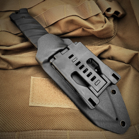 TAKUMITAK 9.75" Fixed Blade Knife D2 5mm Tanto Blade G10 & Kydex Sheath Tactical Knife