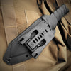 Image of TAKUMITAK 9.75" Fixed Blade Knife D2 5mm Tanto Blade G10 & Kydex Sheath Tactical Knife