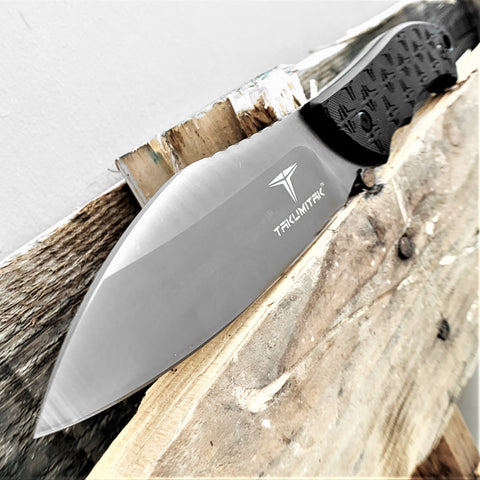 TAKUMITAK 9.5" Fixed Blade Knife D2 5mm Drop Point Blade G10 & Kydex Sheath Tactical Knife