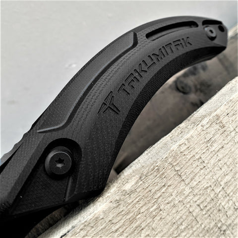 TAKUMITAK 9.5" Fixed Blade Knife D2 5mm Straight Back Blade G10 & Kydex Sheath Tactical Knife