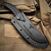 Image of TAKUMITAK 9.5" Fixed Blade Knife D2 5mm Straight Back Blade G10 & Kydex Sheath Tactical Knife