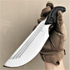 Image of TAKUMITAK 9.5" Fixed Blade Knife D2 5mm Straight Back Blade G10 & Kydex Sheath Tactical Knife