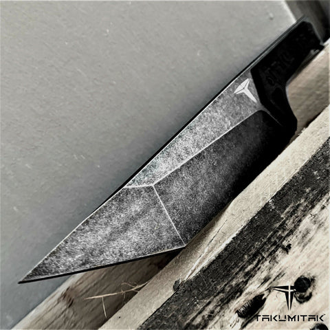 TAKUMITAK 11" Fixed Blade Knife Full Tang D2 Blade 4.88mm Straight Back Blade G10 Handle Kydex Sheath Survival Knife Emergency Knife