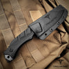 Image of TAKUMITAK 10" Fixed Blade Knife Full Tang D2 Blade 4.90mm Clip Point Blade G10 Handle Kydex Sheath Tactical Knife