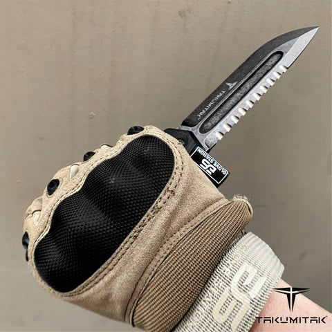 TAKUMITAK 11" Fixed Blade Knife Full Tang D2 Blade 4.79mm Drop Point Blade G10 Handle Kydex Sheath Emergency Knife Camping Knife EDC Bushcraft Go Bag Knife
