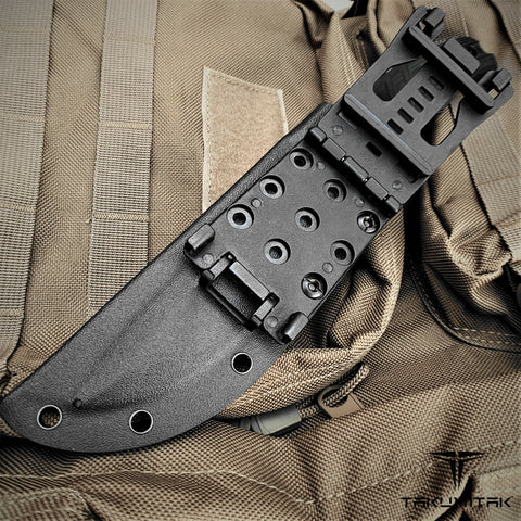 TAKUMITAK 11" Fixed Blade Knife Full Tang D2 Blade 4.79mm Drop Point Blade G10 Handle Kydex Sheath Hunting Knife Survival Knife EDC Bushcraft Go Bag Knife