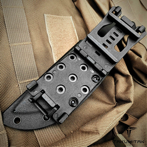 Takumitak 8.75" Fixed Blade Knife Full Tang D2 Blade 4.90mm Drop Point Blade G10 Handle Kydex Sheath Camping Knife Hunting Knife EDC Bushcraft Go Bag Knife