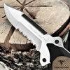 Image of Takumitak 11" Fixed Blade Knife Full Tang Serrated D2 Blade 4.71mm Clip Point Blade G10 Handle Kydex Sheath Survival Knife Rescue Knife EDC Bushcraft Go Bag Knife