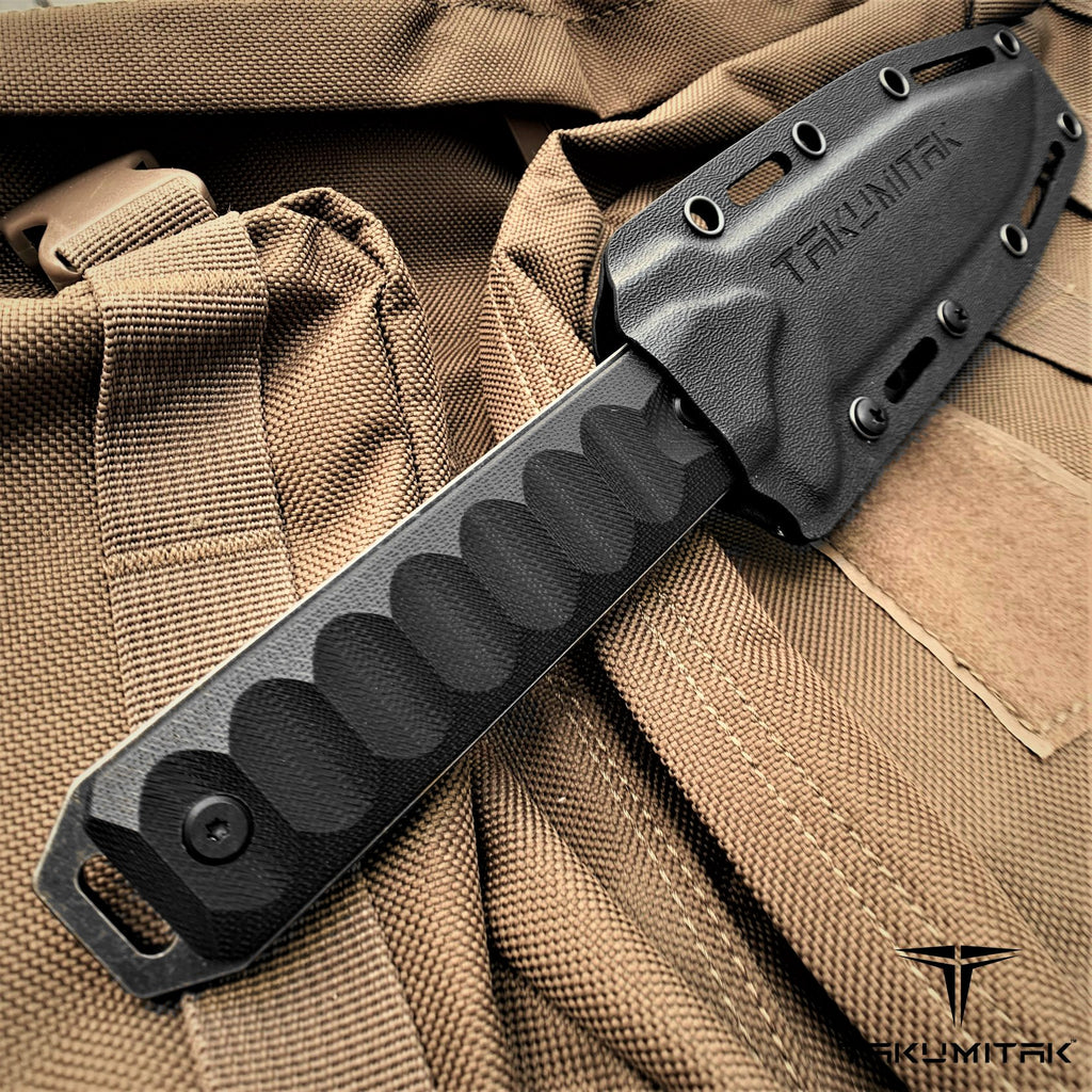  TAKUMITAK Tactical Knife Hunting Knife Survival Knife Karambit  Fixed Blade Knife Razor Sharp Edge Camping Accessories Camping Gear  Survival Kit Survival Gear Tactical Gear 82422 (Black) : Sports & Outdoors