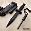 Image of 7" Double Edge Slim Boot Knife Fixed Blade Knife With Removeable Fire Starter