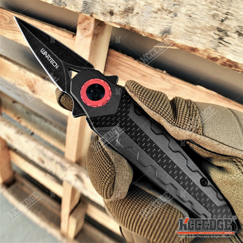 7.5" Pocket Knife Manual Ball Bearing System W/ Stonewash 3cr13 Stainless Steel Blade Tactical Knife