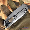 Image of 8" Pocket Knife With 3.5" Drop Point Blade Full Steel Handle With Wood Overlay On One Side