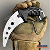 Image of 7.5" Fixed Blade Knife FULL METAL TRAINING KARAMBIT with DULL EDGE
