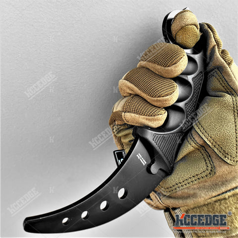 7.5 Fixed Blade Knife FULL METAL TRAINING KARAMBIT with DULL EDGE – KCCEDGE