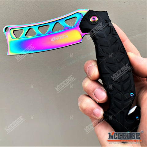 2PC COMBO HUNTERS KNIFE SET RAINBOW WRENCH KNIFE + CLEAVER RAZOR