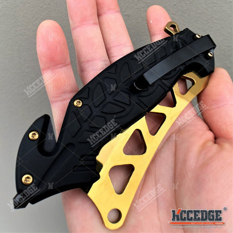 9.25" Camping Cleaver Pocket Knife With 3.5" Blade Fishing Knife Glass Breaker