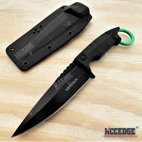 8.25" FULL TANG TACTICAL KNIFE 3cr13 STAINLESS STEEL BLADE w/ PRESSURE RETENTION SHEATH FIXED BLADE KNIFE