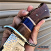 Image of 12" FULL TANG FIXED BLADE KNIFE WITH WOOD HANDLE SCALES & 440 STAINLESS STEEL BLADE HUNTING KNIFE CAMPING KNIFE SURVIVAL KNIFE