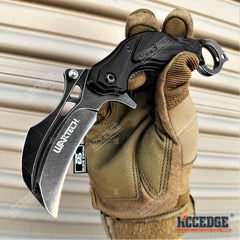 6.75" Karambit Knife Folding Knife 2.5" Blade Emergency Knife Camping Knife