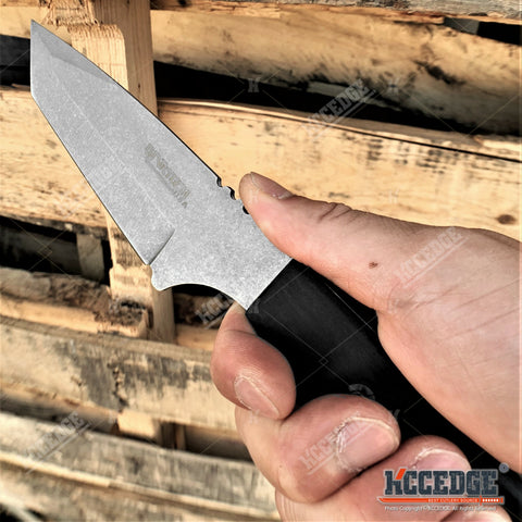 10" Fixed Blade Knife 6" Stonewash Tanto Blade Survival Knife Camping Knife