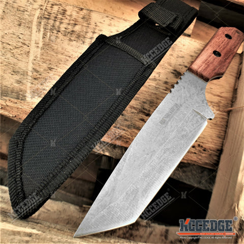 10" Fixed Blade Knife 6" Stonewash Tanto Blade Survival Knife Camping Knife