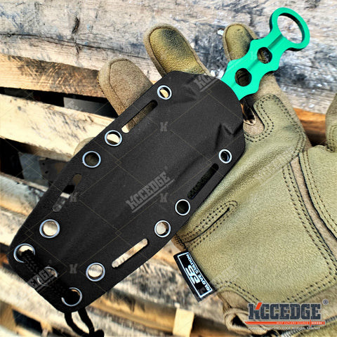 9" Full Tang Tactical Knife Camping Knife Fixed Blade Knife w/ Kydex Sheath