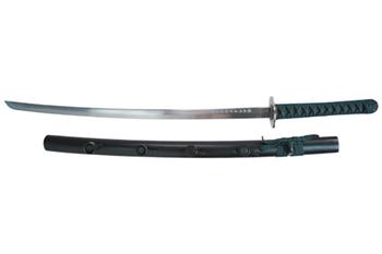 40" BLACK SAMURAI SWORD w/ 4 RING CLAWS Handmade Japanese BUSHIDO TSUBA Scabbard