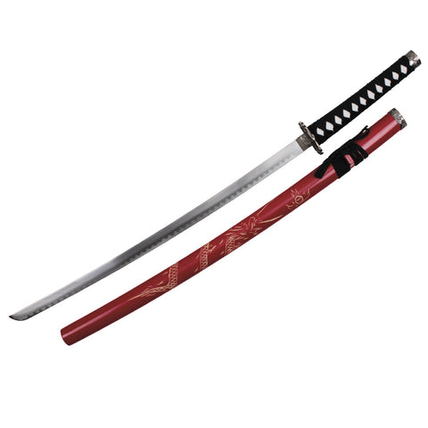 40" JAPANESE DRAGON KATANA SWORD w/Tsuba Handle & Scabbard