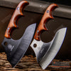 Image of 4.75" TACTICAL FIXED BLADE KNIFE FULL TANG CAMPING KNIFE OUTDOOR AXE w/ WOOD HANDLE