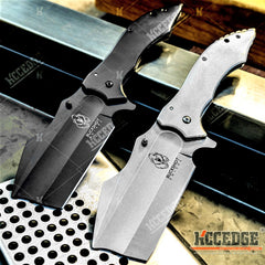 9.75" Pocket Knife Massive 4.25" Safety Blade Tactical Knife w/ Full Metal Construction