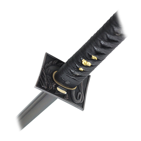41" BUSHIDO ONIKIRI Japanese Ninja Katana Sword w/ DRAGON TSUBA Ray Skin Handle