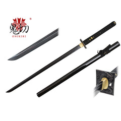 41" ONIKIRI DAMASCUS Ninja Sword HANDMADE Japanese Katana DRAGON TSUBA Ray Skin