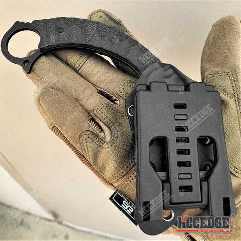 6.5" Full Tang Karambit Fixed Blade Knife G10 Handle Molle Clip Tactical Knife