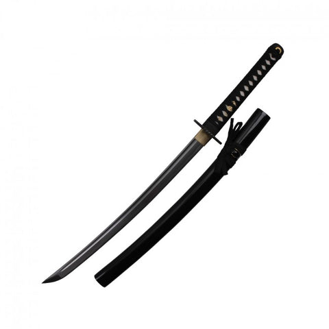 HANDMADE WAKIZASHI Onikiri Japanese SWORD w/ Empire Wheel TSUBA & Ray Skin Handle
