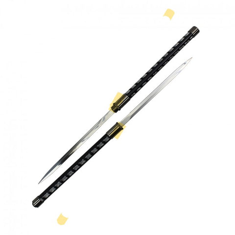2 IN 1 DOUBLE BLADED 33" Samurai Ninja SWORD SET Interlocking Japanese Daggers
