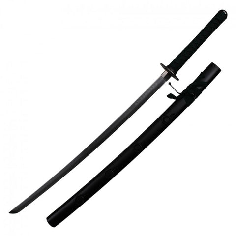 40" BLACK SAMURAI SWORD w/ 4 RING CLAWS Handmade Japanese BUSHIDO TSUBA Scabbard