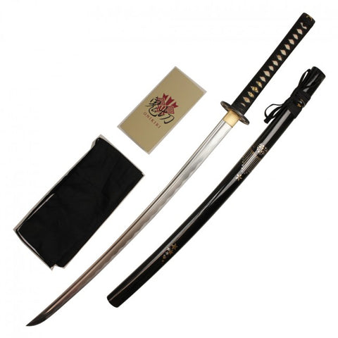 41" Full Tang ONIKIRI Handmade Japanese SWORD KATANA w/TSUBA Handpainted Scabbard
