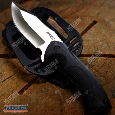 9" Rambo Combat FIXED BLADE KNIFE 2 Colors SURVIVAL BOWIE w/ Kydex Sheath & Belt Clip